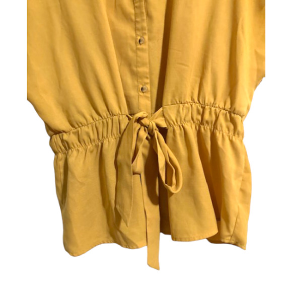 Sweet Rain MUSTARD Blouse With Attached Belt - Women's 2X - Picture 2 of 8